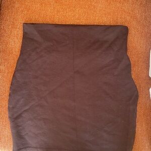 Classic High-Waist Brown Pencil Skirt